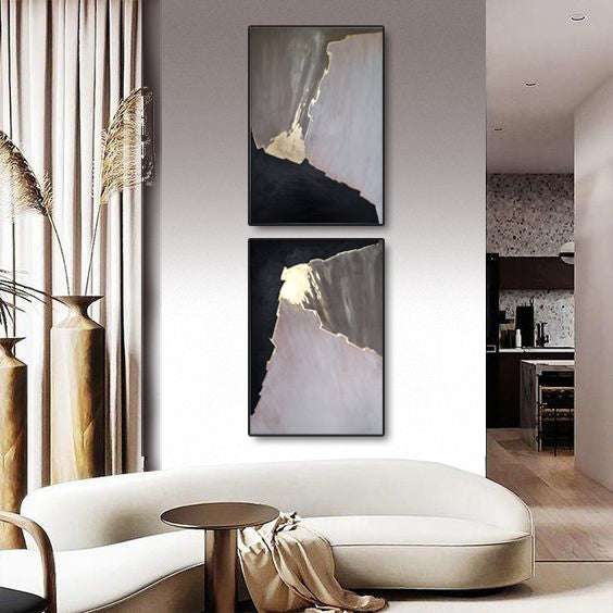 Gold Crush — x2 Original Fine Art Painting SET