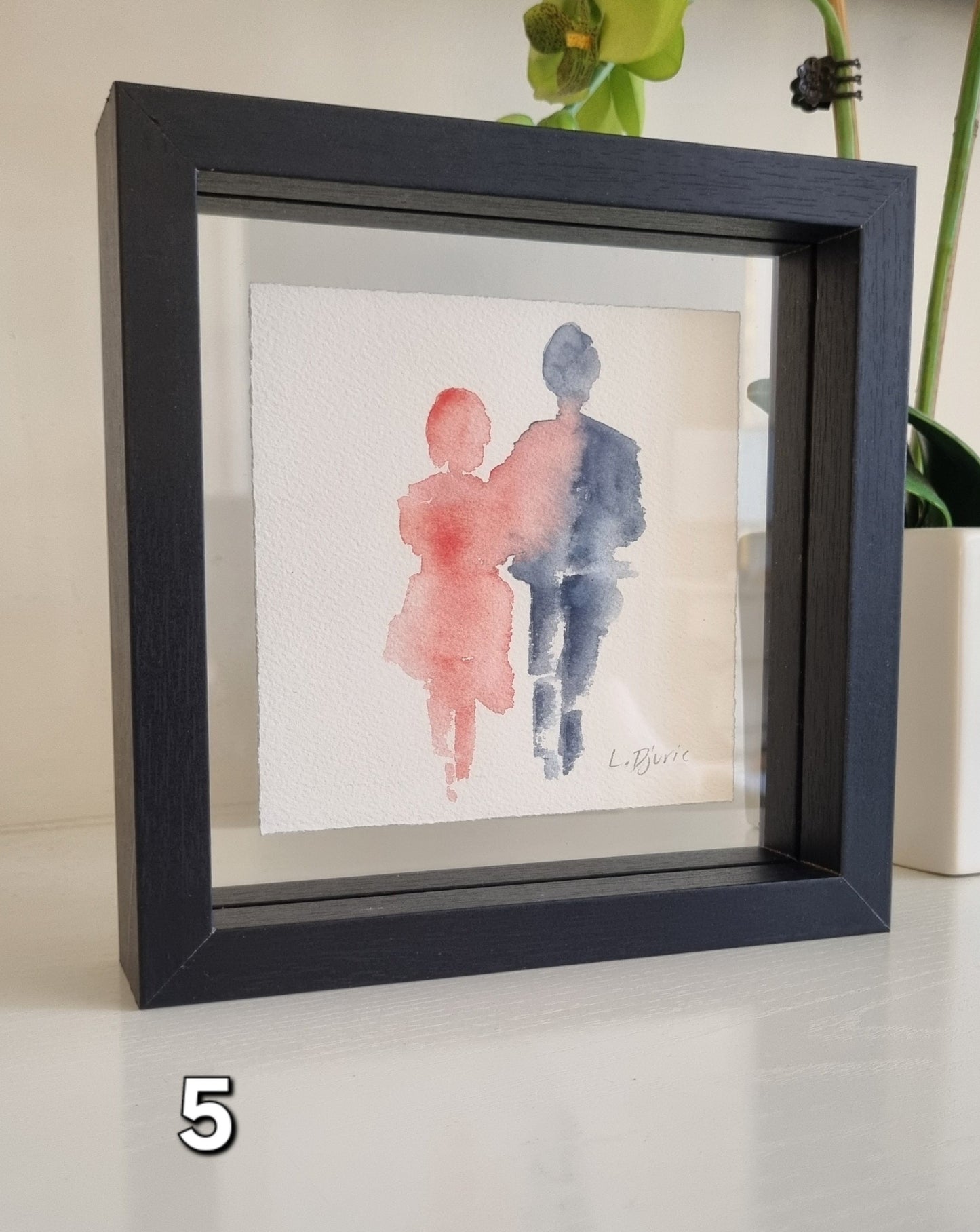 Mini Lovers — Framed Original Watercolour Paintings