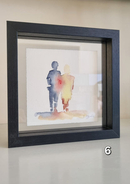 Mini Lovers — Framed Original Watercolour Paintings