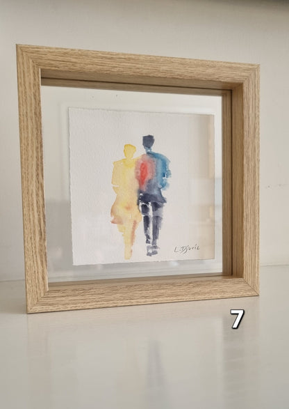 Mini Lovers — Framed Original Watercolour Paintings